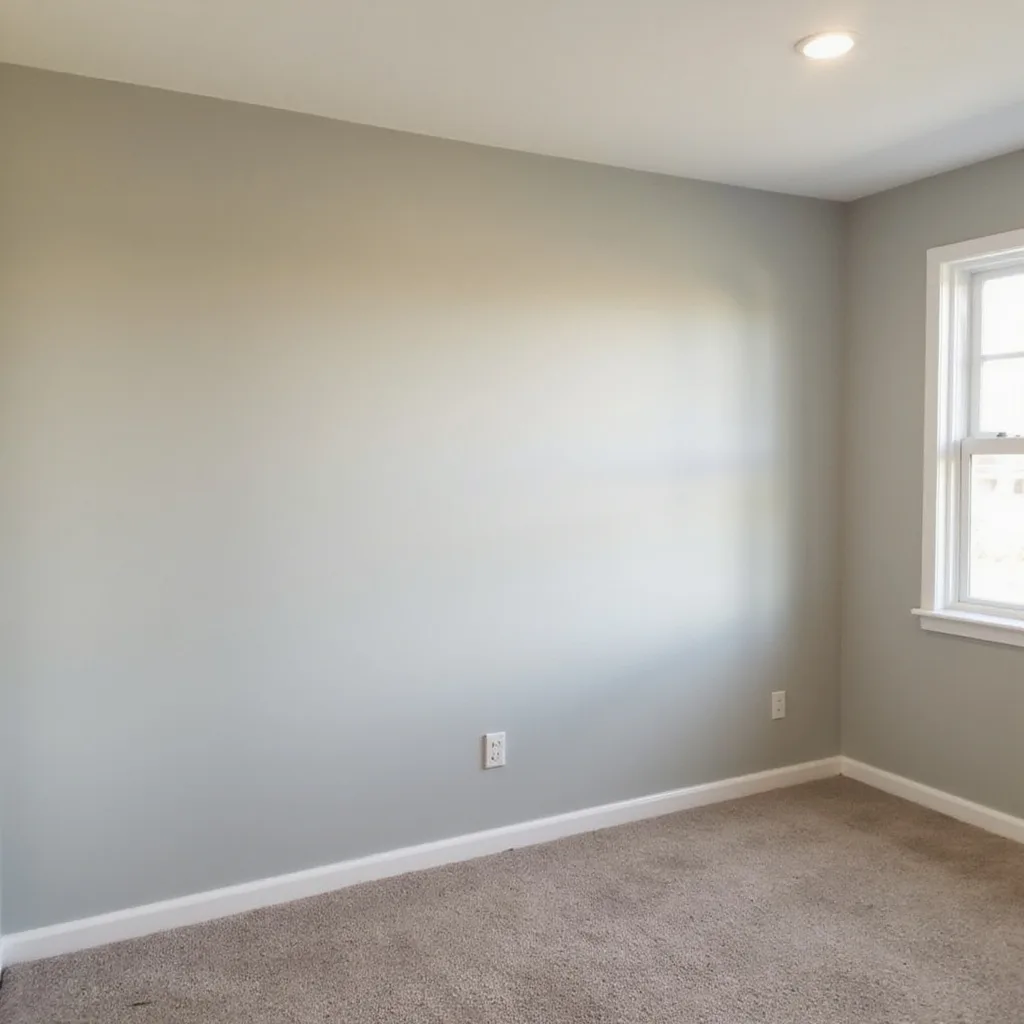 Finished interior wall and trim reviewed for paint color sheen and final walkthrough