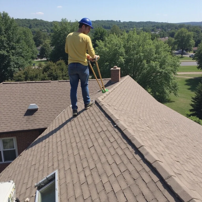 flat roofing tear-off material planning with old materials sorted