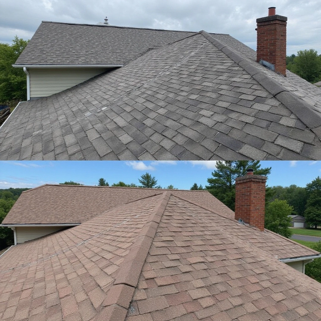 roof condition review for flashing decking ventilation and drainage