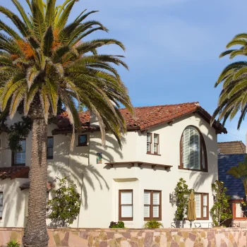 A lovely home and palm trees